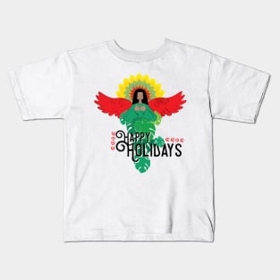 Happy Holidays Indian Angel Kids T-Shirt